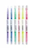 Resaltador de doble punta bolígrafo para diario de estudiante bolígrafo marcador bolígrafo marcador de color bolígrafo de pintura de 6 colores papelería al por mayor