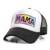 Gorra de Béisbol Popular Transfronteriza con Estampado de Graffiti Estilo Europeo y Americano Regalo del Día de la Madre Gorra de Malla de Esponja Transpirable Venta al por Mayor