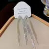 Pendientes de Borlas Super Brillantes de Celebridades de Internet Europeas y Americanas Lujo Accesible Elegantes de Gama Alta Exagerados Largos Pendientes de Perlas de Moda para Mujer