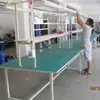 Mesa de trabajo antiestática de doble cara, línea de montaje de cables, consola de cables, mesa de empaque de acero inoxidable, banco de trabajo Xinhui
