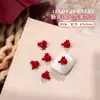 Año Nuevo Rojo Lunares Lazo Arte de Uñas Joyería Rojo Chino Carácter de Bendición Lingote Propicio Deseoso Accesorios de Uña Portátiles