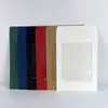 Envelope com Revestimento de Filme, Bolsa de Documentos de Papel Kraft Transparente, Bolsa de Armazenamento Bancário, Pode Ser Selada para Guardar Máscaras