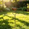 Novo produto transfronteiriço: Artesanato de Ferro Enferrujado para Jardins de Pátio, Estacas de Metal Estilo Rústico de Pássaro Pisco para Decoração de Jardim