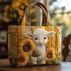 2026 Nueva Serie Transfronteriza de Cordero Estampado Digital Bolso Tote Acolchado de Hombro de Moda