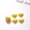 Lindos Macarrones Corazón Dibujos Animados Joyería para Uñas Resina Estéreo Accesorios de Uñas Portátiles Pegamento en Crema DIY Pequeños Accesorios