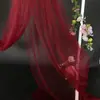 Arco de boda de malla blanca arreglo de propuesta de boda fondo estilo chino techo gasa blanca foto decoración exterior