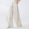 Cubierta de Baile para Mujer con Cuello Alto Medio Apilado Manga Larga Holgada Oculta Defectos Dobladillo con Volantes Ropa de Práctica para Performance de Danza Moderna