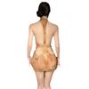 Pinxian Diemeng Estilo Antiguo Calado Revelador de Pecho Cheongsam Coqueto Transparente Uniforme Tentación Ropa de Dormir Espalda Descubierta Lencería Sexy 2487