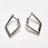 Joyería Transfronteriza Aretes Coreanos de Rombo Aretes de Diseño Cuadrilateral Simple y a la Moda Aretes de Estilo Nicho para Mujer