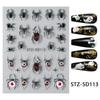 FULL BEAUTY transfronterizo nuevo Halloween relieve tridimensional gema ojo de demonio araña pegatinas para uñas al por mayor