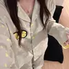 Pijama dulce y lindo estilo niña de lunares, conjunto de dos piezas cárdigan de manga larga y pantalón largo para primavera y otoño, ropa para el hogar de dormitorio estudiantil