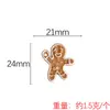 Juguete Comestible de Resina Hombre de Jengibre Navideño Colgante de Galleta Miniatura con Agujero Adorno Accesorios para Decoración de Árbol de Navidad Fuente Venta al por Mayor