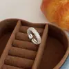 Anillo de Plata de Ley S925 Estilo Coreano con Borde de Encaje Geométrico y Goteo de Aceite para Mujer, Anillo Cruzado de Diseño Único Tendencia