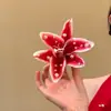 Pinza para el Cabello de Flor de Tela y Perla, Moda Simple, Pinza de Cocodrilo Fresca y Versátil, Accesorio para el Cabello Único de Nicho de Alta Gama para Mujeres