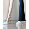 Zapatos de Plataforma de Tacón Alto Impermeables de Satén Color Champaña Estilo Nuevo 2026 para Mujer, Zapatos de Vestido de Novia, Sandalias Elegantes Estilo Francés