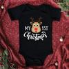 Body de Natal Natal Natal algodão bebê ha roupas preto roupas de escalada venda quente transfronteiriça