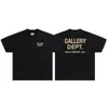 Camiseta Americana de Manga Curta Gallery Dept Classic Letter Slogan Básico Estampa LOGO 100% Algodão
