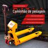 Balança de empilhadeira com pesagem eletrônica Empilhadeira de elevação hidráulica manual de 2 toneladas de carga e descarga de gado de terra pesando caminhão de paletes