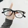 Montura Negra Estilo Old Money, Aspecto Retro Intelectual, Elegante para Caras Grandes, Se Puede Usar con Gafas de Prescripción, Montura Negra y Dorada para Hombre