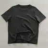 Camiseta Minimalista Preta com Lantejoulas, Manga Curta, para Mulheres, Nova Coleção de Primavera, Gola Redonda, Caimento Solto, Top Básico Versátil