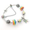 Pulsera Transfronteriza Estilo Pan DIY Atrapasueños de Dibujos Animados Kuromi Pulsera de Cuentas de Agujero Grande Pulsera de Mejor Amiga Pulsera de Cristal para Mujer
