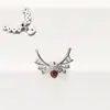 Accesorios de Tachuelas para Labios de Circonita de Cobre Transfronterizos, Aretes de Hilo Externo M0.9 con Cadena de Corazón, Accesorios de Tachuelas para Hélice Auricular, Joyería
