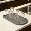 Tapete de Silicone para Café Balcão de Bar Antiderrapante à Prova de Vazamentos Borda Elevada Protege a Máquina de Café Casa Drenante Fácil de Limpar