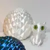 Juguete Impreso en 3D Transfronterizo Huevo de Dragón con Tapa abatible Set de Dragón de Cristal Modelo Adorno Figura Huevo de Dragón Realista Colorido
