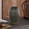 Maceta vintage carnosa con arreglo floral hidropónico para sala de estar, maceta de arcilla con flores secas, adornos, jarrón de cerámica gruesa, nuevo jarrón chino antiguo con orejas