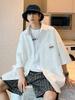 Camisa de manga corta para hombre, verano, fina, seda de hielo, alta calidad, estilo salt boyfriend, rudo, guapo, chaqueta de media manga, estilo Harajuku