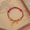 Pulsera de Calabaza con Borla Estilo 2026 para Mujer, Nuevo Diseño Estilo Chino Atrae la Fortuna, Joyería de Lujo Ligero Elegante de Nicho