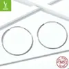 Pendientes de Plata de Ley s925 Transfronterizos para Mujer de AliExpress, Pendientes Grandes con Baño de Platino, Moda Simple, Estilo Europeo y Americano