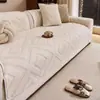 Venta Caliente Nuevo Cojín de Sofá Muelle Cómodo Algodón Terciopelo Antideslizante Simple Moderno Cojín de Asiento Funda de Sofá Tela de Cubierta