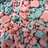Cuentas Sueltas Acrílicas de Color Sólido Grandes Mixtas Perforadas DIY Coloridas Dopamina Pulsera Cadena de Teléfono Móvil Accesorios de Decoración