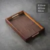 Bandeja de Ratán Madera Maciza Hogareña Redonda Rectangular Taza de Té Kung Fu Juego de Té Japonés Pan Bocadillo Bandeja de Madera