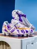 Zapatos de Fútbol de Caña Alta Transfronterizos para Niños y Niñas, Zapatos de Entrenamiento con Tacos para Adultos, Zapatos Deportivos Profesionales Transpirables Antideslizantes con Tacos Largos