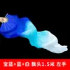 Fabricante Venta al por Mayor Abanico Largo de Seda con Cabeza Larga Flotante, Accesorios de Danza de Seda de Doble Cara para Adultos, Actuación de Baile Cuadrado, Gira y Canta, Abanico Extendido