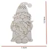 Etiqueta colgante de gnomo de Navidad de madera sin terminar en blanco, para pintar para niños, decoración navideña para el hogar, suministros