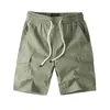Pantalones de verano nuevos, shorts casuales para hombre, ropa de exterior de moda, pantalones cargo casuales elásticos con cordón, shorts casuales versátiles de pierna recta