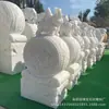 Pilar de Puerta Tallado en Mármol Blanco, Elefante Tallado en Piedra, Adorno de Tambor de Flores, Tambor de Piedra Cuadrado y Redondo, Venta al por Mayor por Fabricante