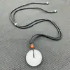 Colgante de hebilla de seguridad de jade blanco sintético, cuerda de collar de hebilla de seguridad de jade blanco sintético, colgante de cuerda para collar, todo a juego, para hombres y mujeres, de tirar y empujar, venta al por mayor