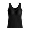 Colete de Renda Feminino com Aquecimento Dupla Face para Outono e Inverno, Roupa Íntima com Sutiã Embutido, Sem Costura e Não Precisa Usar Sutiã, Top Camada Base para Mulheres