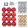Bolas de Navidad Juego de Navidad de 12 Piezas Adornos Colgantes Bolas de Plástico 6cm Decoraciones para Árbol de Navidad Regalos Interior