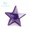 Fábrica atacado 5A pentagrama roxo vermelho zircão pedra nua artificial fundo pontiagudo cor pedra branca zircônia CZ broca