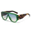 2025 Gafas de Moda de Montura Grande Transfronterizas Nuevas Europeas y Americanas Personalizadas de Una Pieza Tipo Rana Gafas de Sol de Una Pieza para Hombre y Mujer