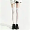 Meias Lolita com Renda Estilo Japonês, Meias Longas de Veludo Doces com Laço, Finas para o Verão, Estilo Ballet