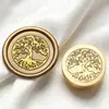 Carimbo de Selo de Cera Vintage Diretamente da Fábrica, Carimbo de Selo de Cera Árvore da Vida, Cabeça de Carimbo de Cobre com Tema de Planta da Floresta para Diário e Selagem de Convites