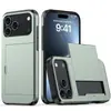 Comercio Exterior Europeo y Americano Adecuado para Funda de Teléfono Apple 17 Pro Max con Ranura Deslizante para Tarjeta Billetera, Funda Protectora Anticaídas para Teléfono
