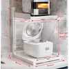 Estante de Almacenamiento para Cocina, Arrocera Eléctrica, Horno de Microondas, Mesa de Almacenamiento Integrada, Capa Superior, Estante de Almacenamiento Multifuncional para Ollas Eléctricas