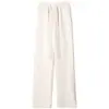Pantalones Anchos de Arroz Glutinoso Blancos para Mujer, Nuevo Estilo 2026, Primavera, Otoño, Invierno, Caída Suelta, Sensación de Alta Gama, Suaves y Lisos, Versión Ajustada, Pantalones Deportivos con Forro Polar